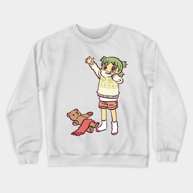 sweater weather yotsuba with scarf and teddy bear Crewneck Sweatshirt by mudwizard